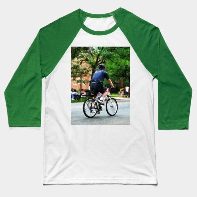 Police - Police Bicycle Patrol Baseball T-Shirt by SusanSavad